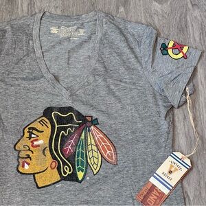 Original Retro Brand | Women’s Chicago Blackhawks V-Neck Tee | Size XL - NWT!